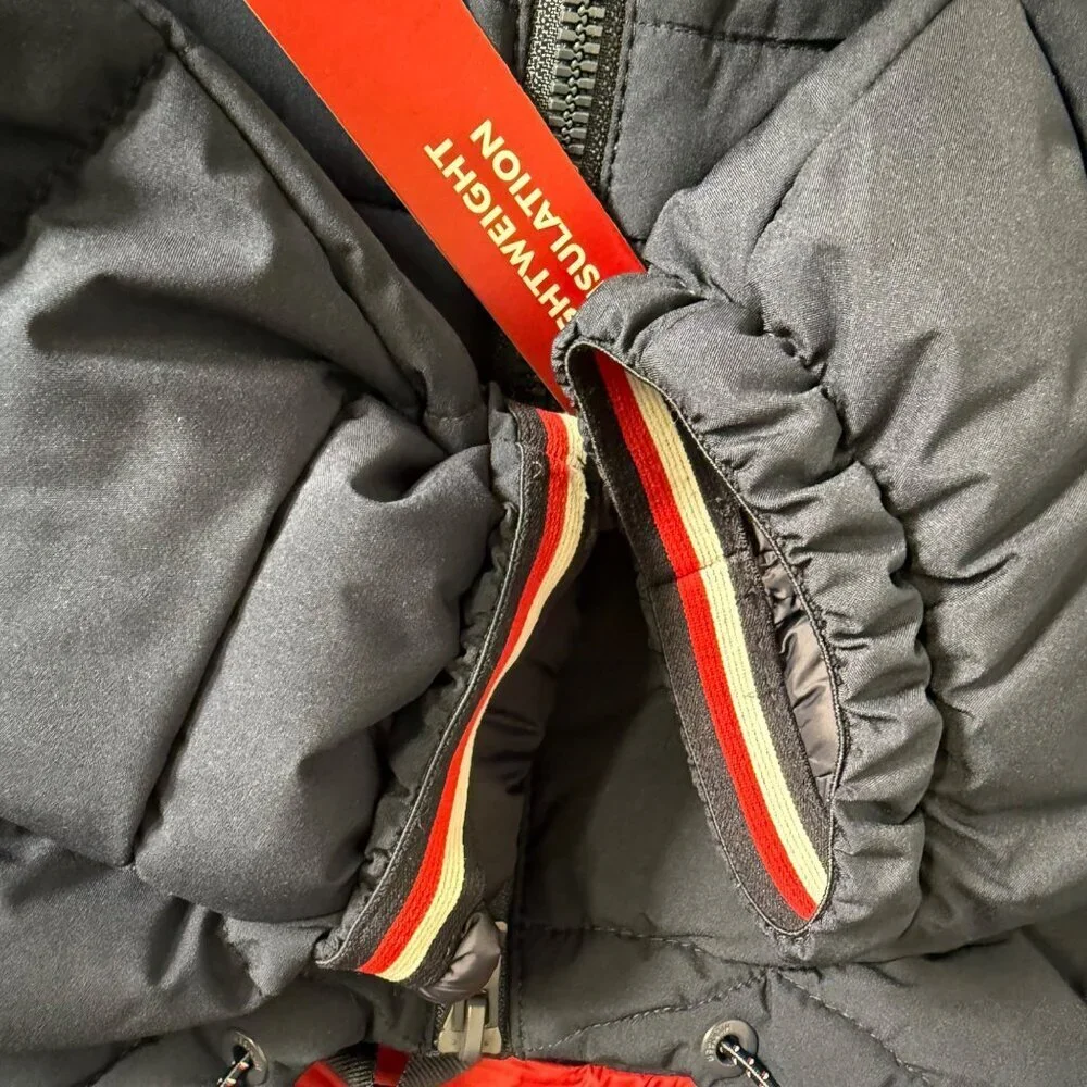 Tommy Hilfiger Men's Midnight Navy TH Flex Quilted Puffer Hooded Jacket NWT$195